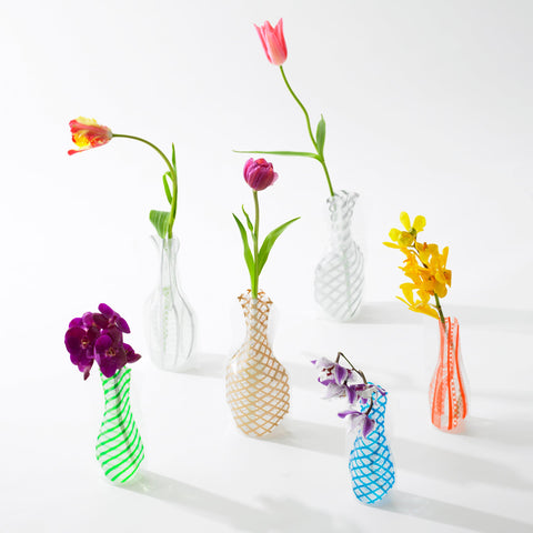 Flower Vase / Lace Stripes