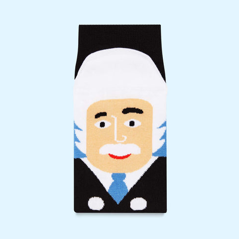 ChattyFeet Albert Wise-Feet Socks (Science) feature a playful Albert Einstein design with vibrant colours, celebrating curious minds and clever style