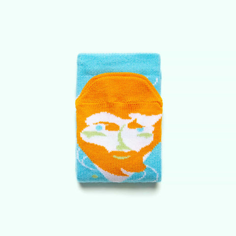ChattyFeet Vincent Van Toe-Feet Socks (Art) for kids feature a playful Vincent Van Gogh design celebrating beautiful oil painting of the artist