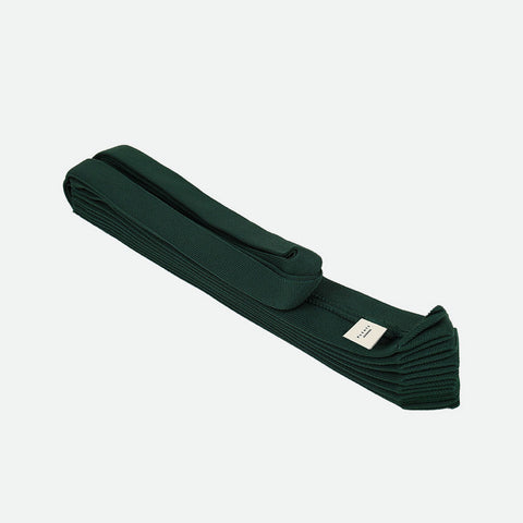Pleatsmama Shoulder Bag Solid—rich deep green, sleek pleated texture, angled top view; folds neatly for chic, compact convenience