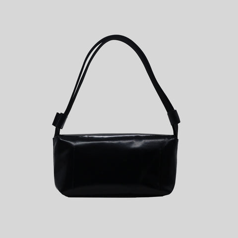Back view of FREITAG F171 LAURA shoulder bag, all black.