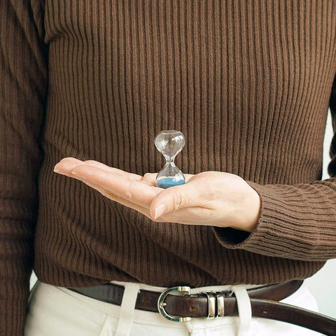 Miniature Hourglass / Blue or Black (1 min)