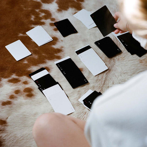 Areaware Minim Cards —sleek black-and-white design turns every game into a stylish, modern experience
