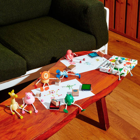 Areaware Palimals embodies the joy of connection and friendship made from wood, non-toxic paint, cotton rope, and magnets