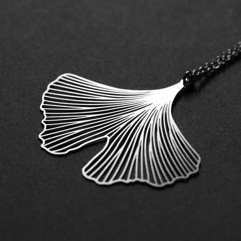 Stainless Steel Pendant - Ginkgo