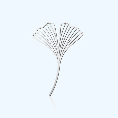 Stainless Steel Brooch - Flying Ginkgo S