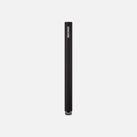 Slim side view of SECRID Cardprotector Fluted-Black, showcasing its sleek profile, smooth finish, and compact minimalist design