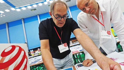 Prof. Jure Miklavc and tapani hyvönen judging for Red Dot Award