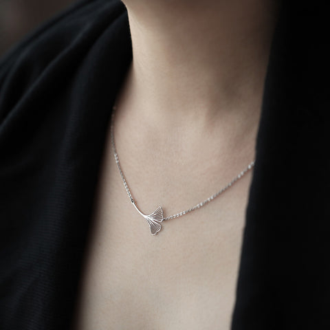 Stainless Steel Pendant - Flying Gingko S