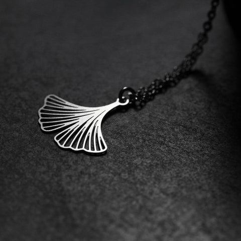 Stainless Steel Pendant - Ginkgo