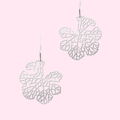 Stainless Steel Earrings - Skeleton Leaf S