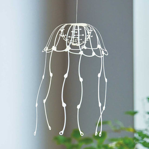Finished piece of YURAYURA Wind Jelly Fish Hanging, by Fukunaga Print Co., Ltd