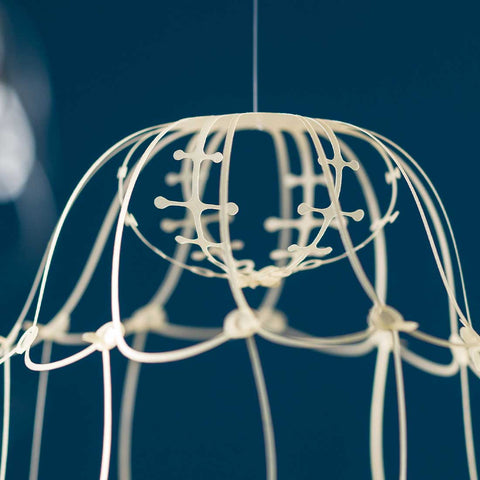 Close-up view of the top section of YURAYURA Wind Jelly Fish Hanging by Fukunaga Print Co., Ltd
