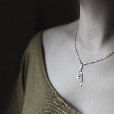 Stainless Steel Pendant - 2 Sasagrasses S