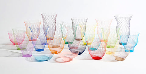 All 24 pieces of colourful Airvases on display showcasing its flexibility in forming different shapes and volumes base on your imagination
