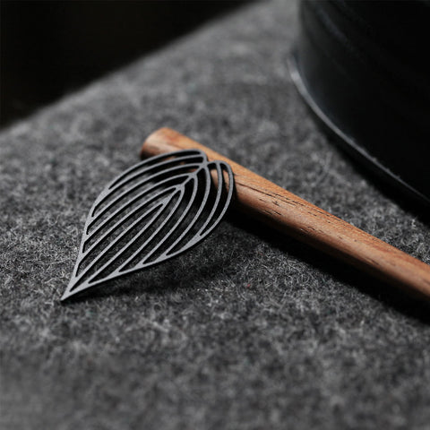 Stainless Steel Brooch - Leaf
