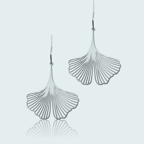 Stainless Steel Earrings - Ginkgo S