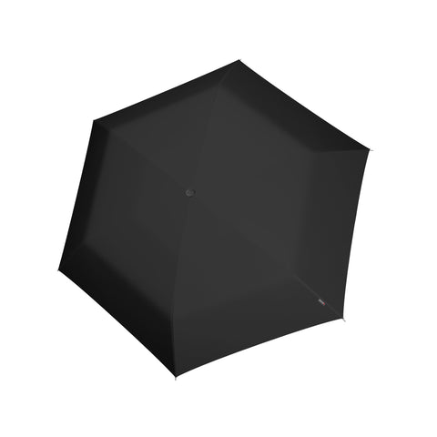Opened up Knirps US.050 Ultra Light Slim Manual Umbrella in black colour
