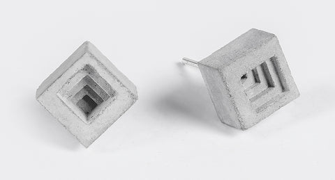 Micro Concrete Earrings