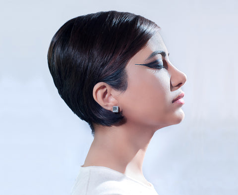Micro Concrete Earrings