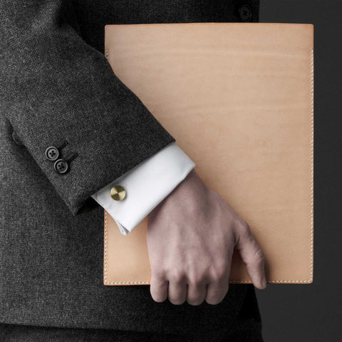 Minimalux Cufflinks (Machined Brass)