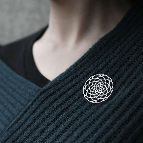 Stainless Steel Brooch - Dahlia S