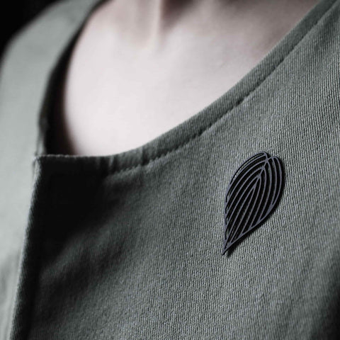 Stainless Steel Brooch - Leaf S