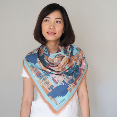 Shophouses of Singapore Scarf