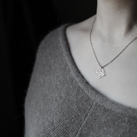 Stainless Steel Pendant - Stone