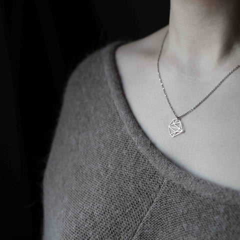 Worn close to the collarbone, the Moorigin Stainless Steel Pendant - Silver XS sits delicately on a fine chain for a subtle, refined look