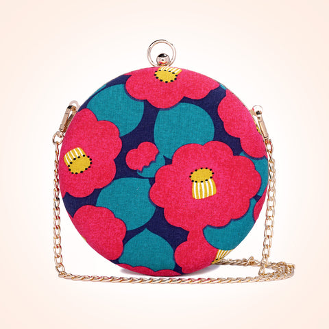 Cocoonese Round Hard Case Bamboo Handle Bag