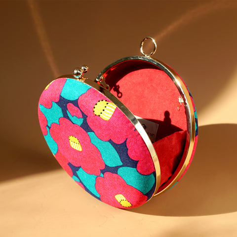 Cocoonese Round Hard Case Bamboo Handle Bag