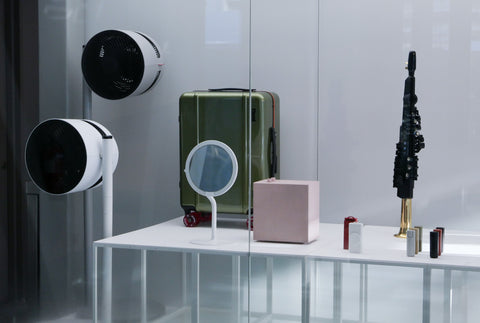 Collection of Red Dot Award products display on a white background