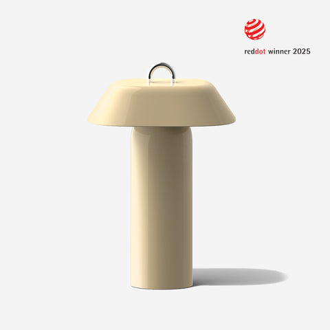 Beige table lamp, 2025 Red Dot Design Award winning product