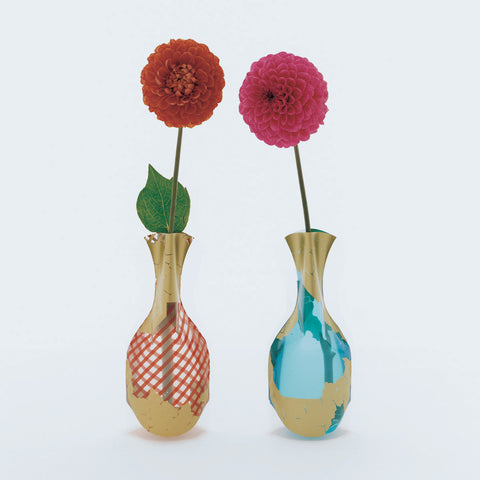 Flower Vase (Stripe and Blue)