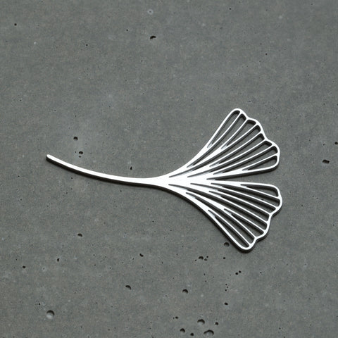 Stainless Steel Brooch - Flying Ginkgo S