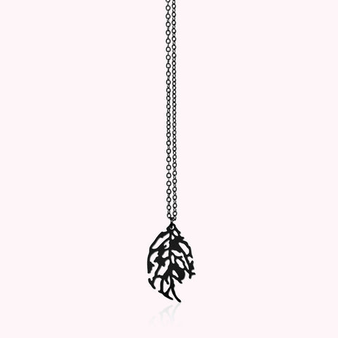 Stainless Steel Pendant - Skeleton Leaf XS