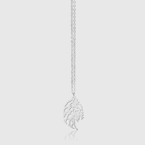 Stainless Steel Pendant - Skeleton Leaf XS