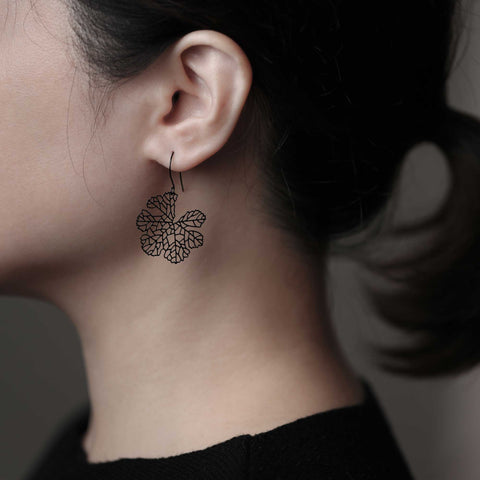 Stainless Steel Earrings - Skeleton Leaf S