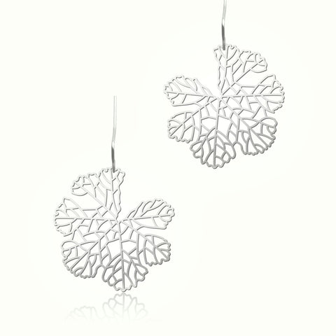 Stainless Steel Earrings - Skeleton Leaf S
