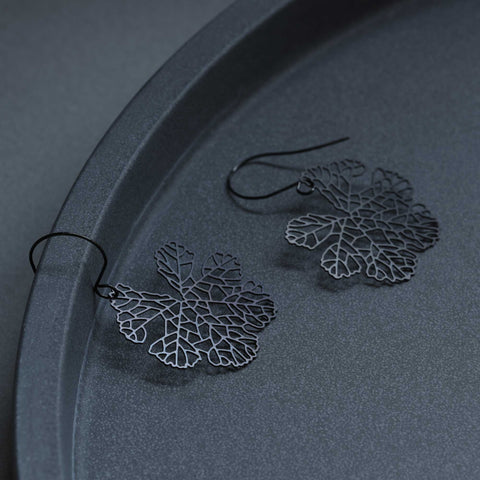 Stainless Steel Earrings - Skeleton Leaf S