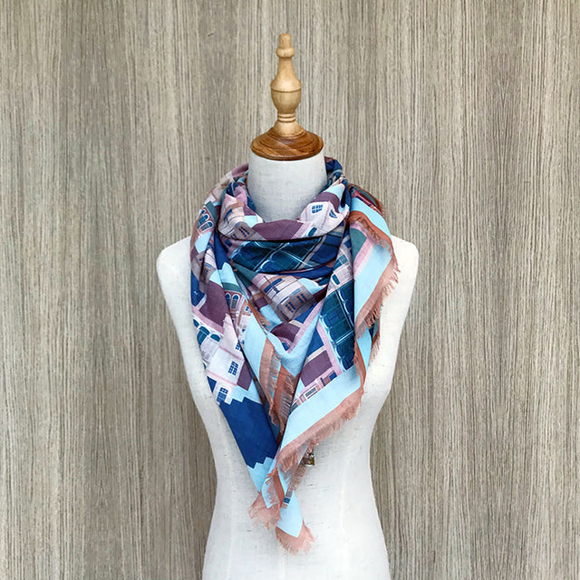 Shophouses of Singapore Scarf Red Dot Design Museum Singapore