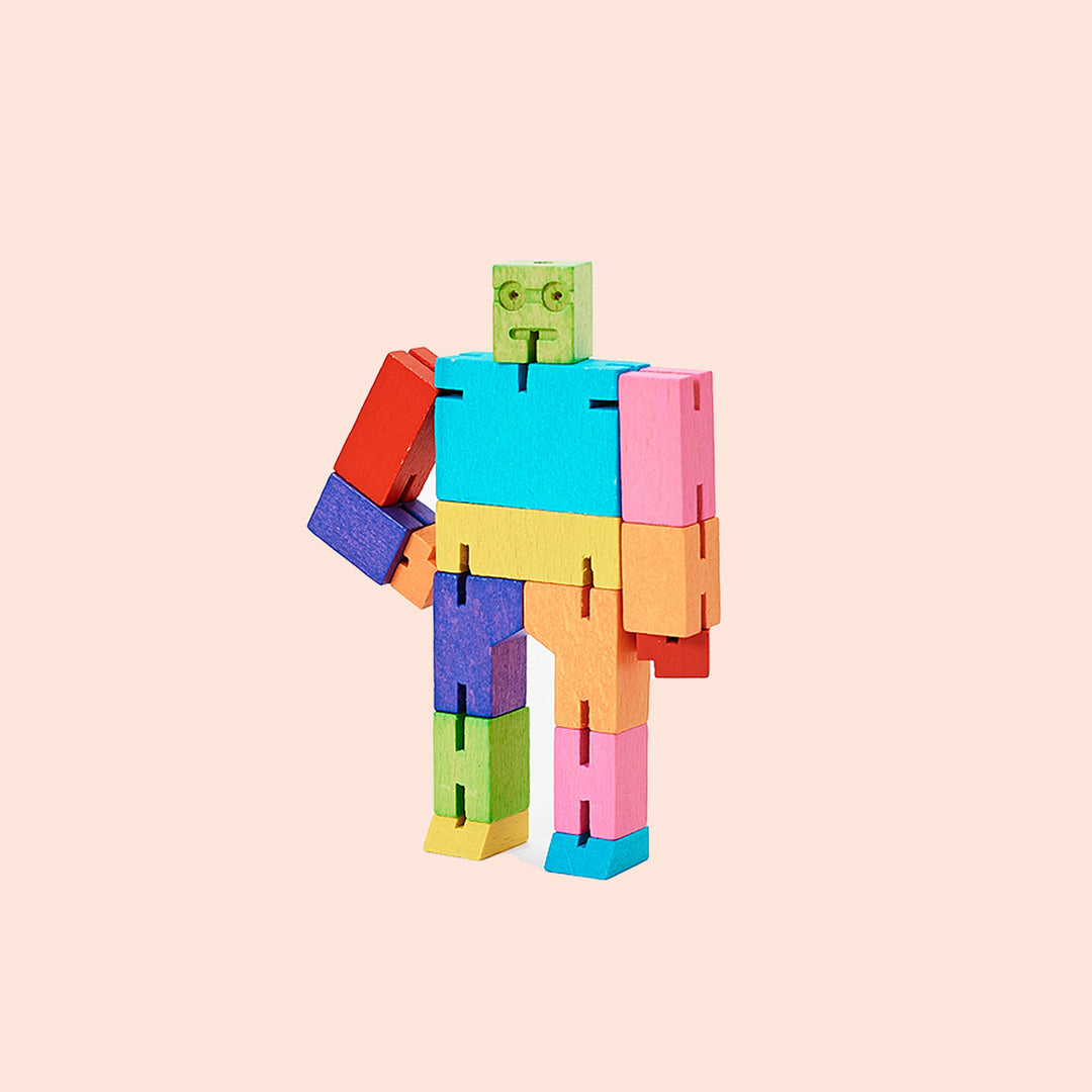 Areaware Cubebot Classic (Micro) | Pocket Wooden Puzzle – Red Dot ...