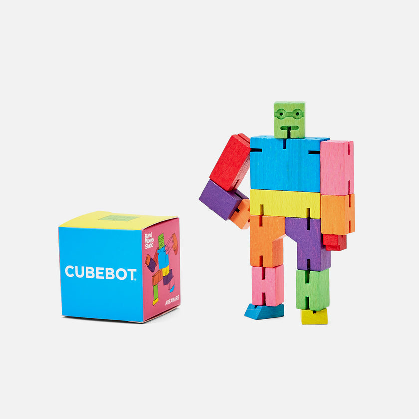 Areaware Cubebot Classic (Micro) | Pocket Wooden Puzzle – Red Dot ...